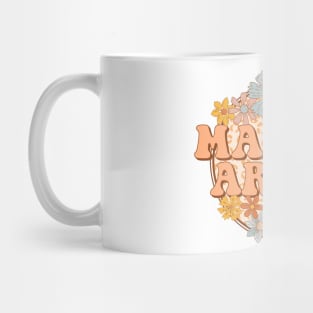 Retro Makeup Artist Floral Design Gift Mug